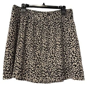 LOFT Black‎ Cream Print Career Casual Skirt Womens Size 8